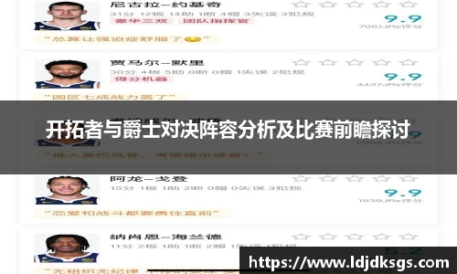 开拓者与爵士对决阵容分析及比赛前瞻探讨