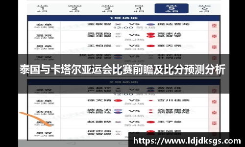 泰国与卡塔尔亚运会比赛前瞻及比分预测分析
